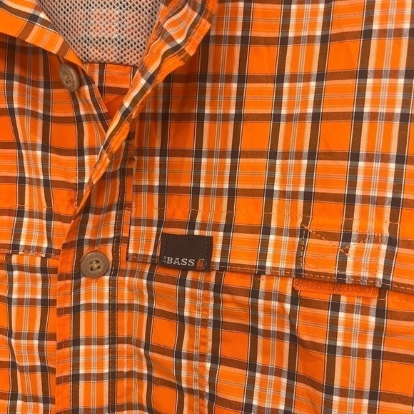 2/40$Bass short sleeve orange shirt size large - Picture 4 of 7